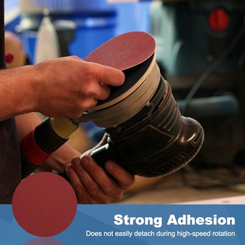 3 Pack 10 Inch PSA Sanding Discs 800 Grit Aluminum Oxide Red - size: 800 grit