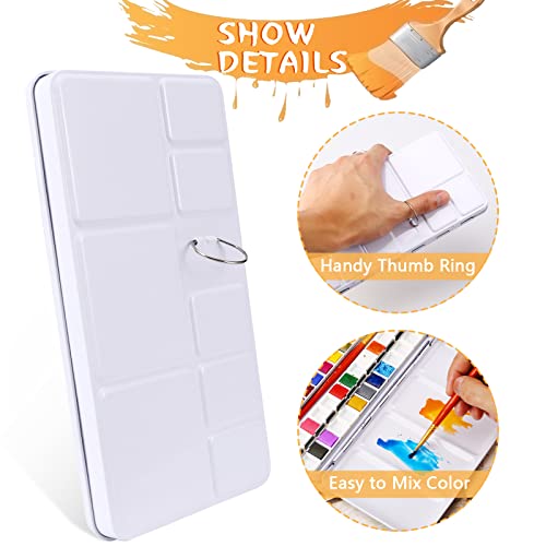 MYARTOOL Empty Watercolor Palette, Empty Watercolor Tin Palette Paint Case with 48 Watercolor Half Pans for DIY Travel Watercolor Palette, Sketching and Plein Air Painting - color: Colorful, size: 48 PCS Empty Half Pans