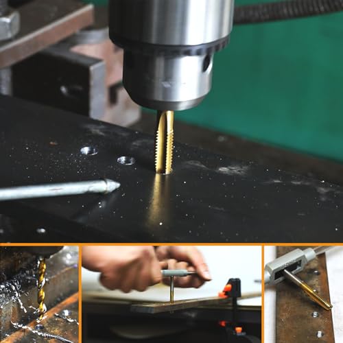 3/8"-16 UNC Tap and 5/16" Drill Bit for Metal, M2 HSS Drill and Tap Set - size: 3/8"-16 Tap, 5/16" Drill