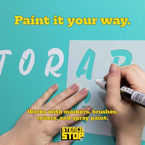 Radiating Scroll Star Stencil – Stencil Stop 36 Inch Reusable 14 Mil Mylar Painting Template - color: Radiating Scroll Star Stencil, size: 36 Inches