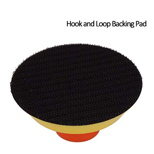2Pcs 3 Inch Hook and Loop Backing Pad Sanding Pads, 5/8"-11 Thread Polishing Buffing Pads - size: 3 Inch / 2pcs