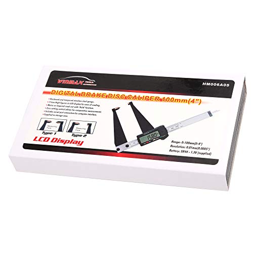 WINTOOLS 100MM/4" Digital Brake Disc & Drum Caliper Gauge