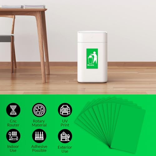Laser Engraving Blank Green ABS Double Color Plastic Sheet (Green) - color: Green