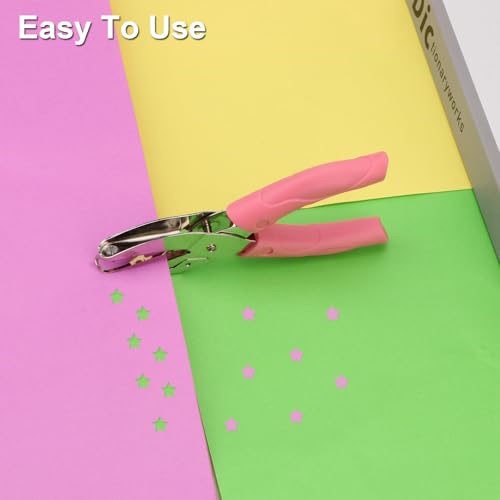 Rongon 1/4In Handheld Hole Paper Puncher Star Shape Punch - size: Star Shaped