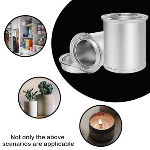 Empty Paint Cans with Lids(1/4 Pint),Touch Up Cup,1/2 Cup,24 Pack - color: 24 Pack