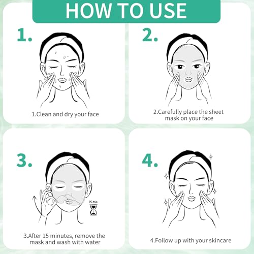 Acne Face Mask Skincare, Sheet Masks for Acne Prone, 10 Pack - color: Salicylic Acid Mask