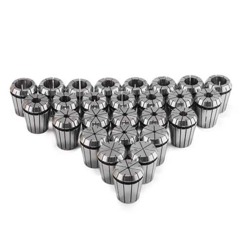 ER32 Collet Set 26PCS ER32 Spring Collet Set CNC Engraving Milling Lathe Chuck Tool 1/32-13/16 Inch for CNC Engraving Machine & Milling Lathe Tool Workholding Engraving Collets - size: ER32