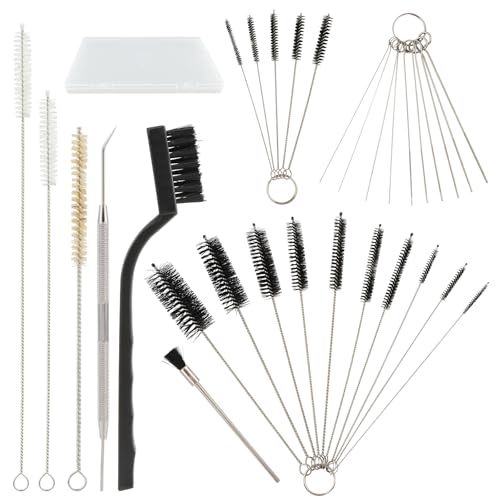 Spray Gun Cleaning Kit, Professional Multi-Purpose Airbrush Cleaning Kit with Cleaning Needles, Nylon Brushes, Tube Cleaners for HVLP, Gravity Feed & Detail Spray Guns