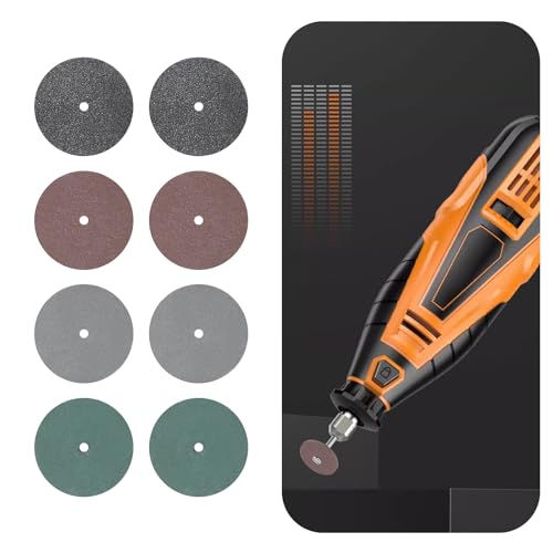 The Lord of the Tools Set of 52 22mm Polishing Wheel Assortment with 2.35mm Mandrel Shank Rubber Polishing Discs Kit for Jewelry Making Dental Laboratories Model Makers Woodworking