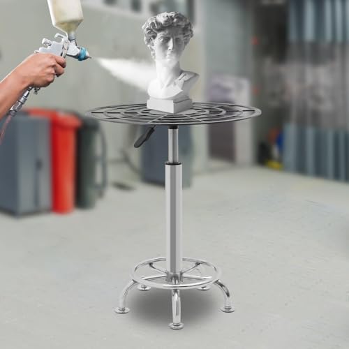 Spray Paint Rack, 23.6-31.5in 176.37lbs Rotating Paint Platform Rack Multi-Angle Lacquer Bench Adjustable Paints Spraying Stand Elevated Airbrush Table for Automotive Crafts Carving