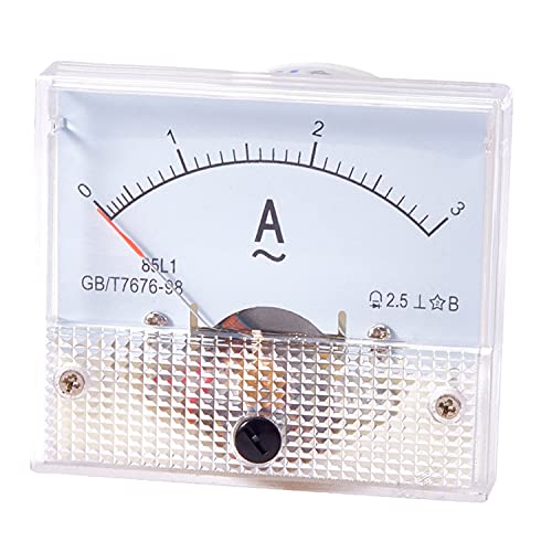 Heyiarbeit AC 0-3A Analog Current Panel 85L1 Amp Ammeter Gauge Meter 2.5 Accuracy for Auto Circuit Measurement Tester 1Pcs - size: 3A