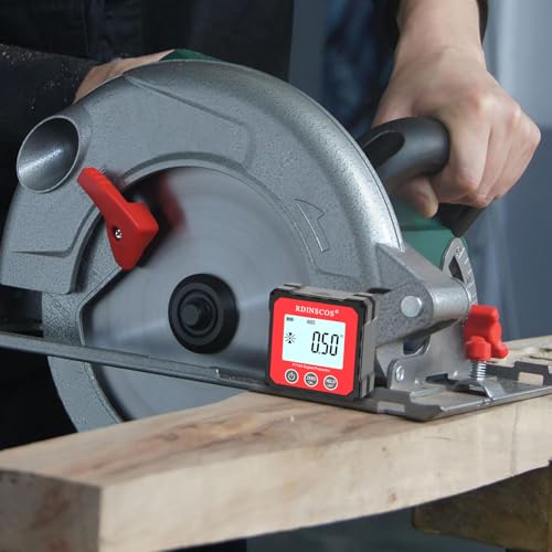 Rechargeable Angle Meter Magnetic Angle Gauge - color: Red