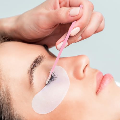 500 Pcs Spoolies Micro Brushes for Lash Mini Brush Disposable Applicators, Pink lash brushes - color: Pink