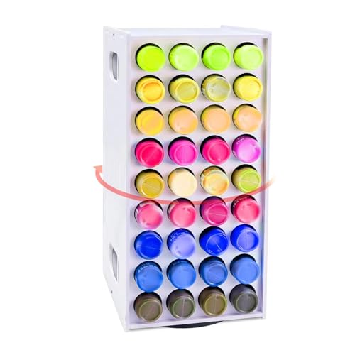 Acrylic Paint Organizer,2oz Craft Paint Holder Rack with 72 Holes - size: 72 Holes
