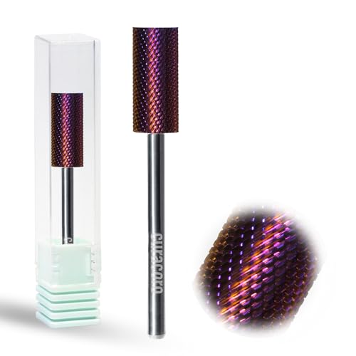 Curacoro Nail Drill Bits 3/32'' Small Barrel Carbide Bit (Fine) - color: Galaxy - Small Barrel Bit, size: Fine