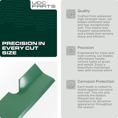 UDC Parts 103-6401 Mower Blades Replacement for Exmark 48 Inch, 3 Pack - size: 16-1/4" - Round (1")