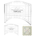 Scallop Vine Wave Design Template Acrylic Quilting Template Multi Pattern Sewing Ruler Precision Quilting Stencil Tool for DIY Sewing Quilts Pillows Tablecloth Crafts