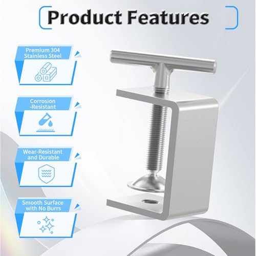 Heavy-Duty 58mm Small C-Clamp, Small Screw Clamp - size: 1Pcs 58mm Silver
