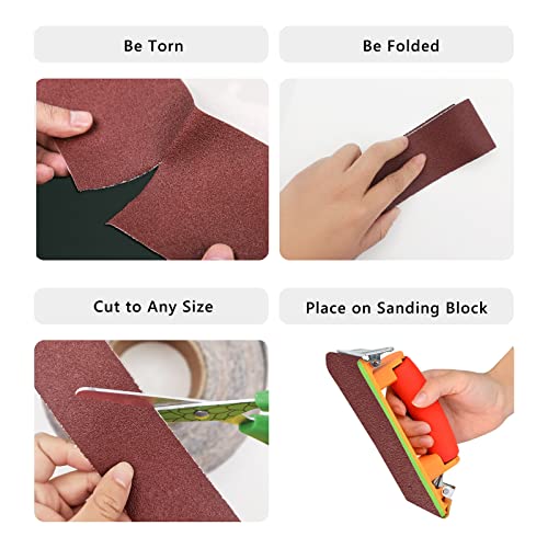 600 Grit Sandpaper Roll, 3 Inch x 49 Feet Emery Cloth Roll Aluminum Oxide Abrasive Paper Roll Continuous Sandpaper for Metalworking, Woodworker, Furniture Repair, Sanding Automotive Plumbing - size: 600 Grit