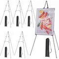 MEEDEN 6Pcs Easel Stand for Sign: 63" Art Metal Easel for Display with Bag - size: 6-PACK