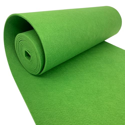 aufodara Felt Fabric 11.8 x 98.4 inch Craft Felt Fabric Roll, Felt 3mm Thick for Felt Table Mats DIY Arts & Crafts Patchwork Sewing Decorations (Light Green) - color: Light Green