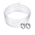 DAVCO 1" ID - 50 ft Clear Vinyl Tubing, Low Pressure Flexible PVC Tube, Heavy Duty UV Chemical Resistant Lightweight Plastic Vinyl Hose, BPA Free and Non Toxic, with 2 Stainless Clamps - size: 1"ID, style: 50 Feet