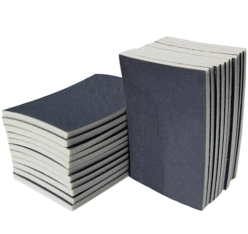 20 PCS 3 x 4 Inch 2000 Grit Sanding Sponge, Ultra Fine Sanding Sponges Pads, Soft Foam Hand Sander Block Wet Dry Sandpaper for Model Drywall Metal Wood Furniture Polishing - style: 2000 Grit