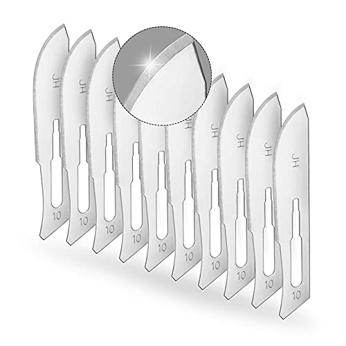 KeyUnity KA00 10pcs #10 Knife Blades Replacement Utility Knife Blade for Arts & Crafts, Plant Cutting, Clay Modeling, Podiatry, Dermaplaning & More - color: #10