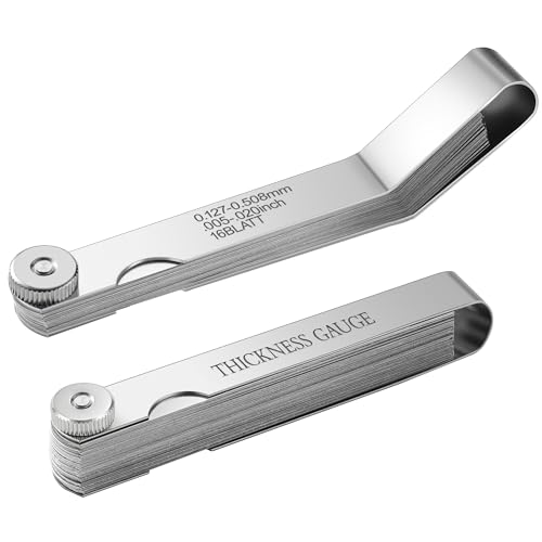 Ceinueia 2PC Feeler Gauges Set – 32 Straight & 16 Angled Stainless Steel