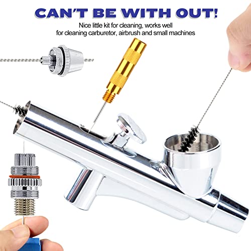 Valchoose Carburetor Cleaning Kit, Multi-Size Jet Clean Tools, 1 Set - style: 1 set with 1 needle