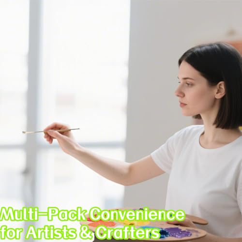 ThFmlva 6Pcs Paint Stir Sticks Professional Metal Stirrers for Hobby Paint Bulk Silver Stick Mixers for Art and Crafting Projects