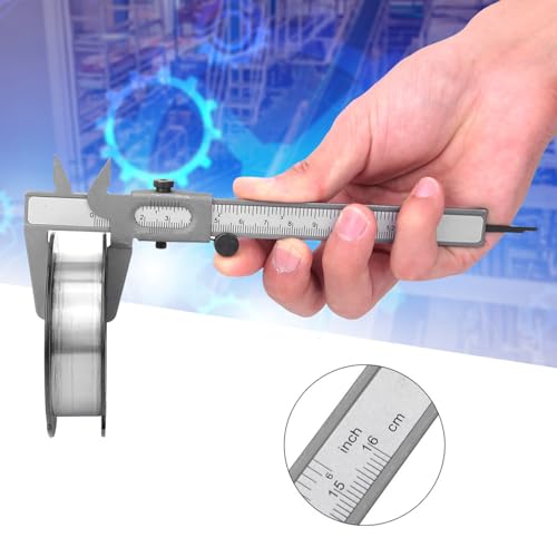 Manual Vernier Caliper Measuring Tool Micrometer Gauge Metal 5 Inch for Dimensional Measurement Machining Woodworking Engineering