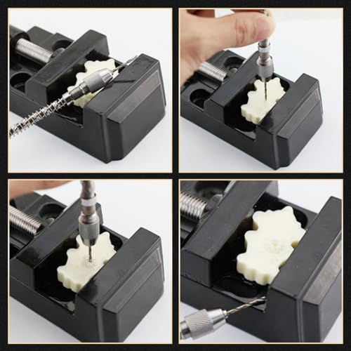 0.2-2mm Mini Hand Drill, Semi-Automatic Hand-Twisting Drills with 1 Chuck, for Crafts Drilling Holes in Resin Epoxy Clay Wood, Jewellery Making, Model Making, Carving DIY - color: 1 Hand Drill + 1 Chuck