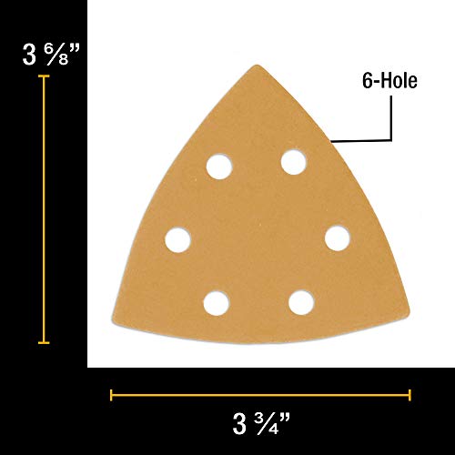 Dura-Gold Premium Triangle Mouse Sanding Sheets - 120 Grit (Box of 24) - 6 - size: 120-Grit