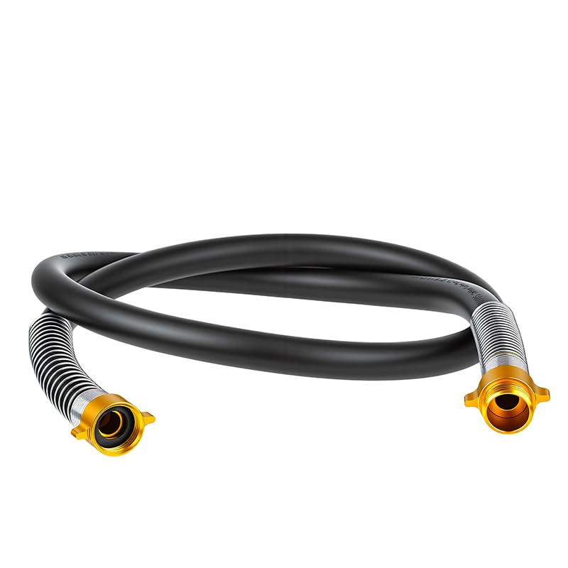 Garden Hose 5/8" 5ft 1000PSI Burst Heavy Duty Rubber Water Hose - size: 5ft