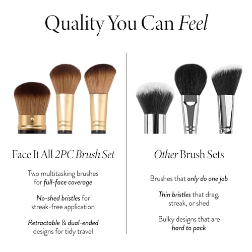 LAURA GELLER Makeup Brushes - 06 Face It All 2pc With Kabuki Brush - style: 08 Face It All 2pc