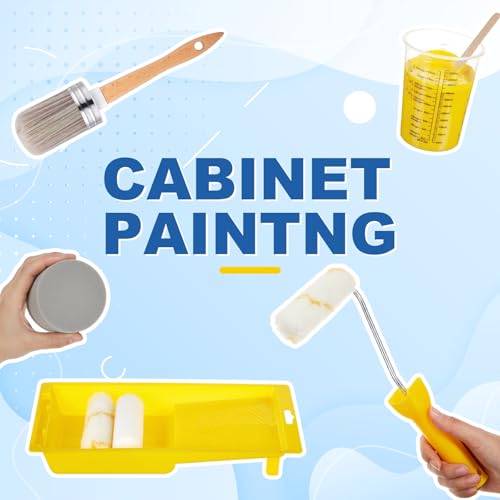 LemonRoad 18 Pcs Paint Brush and Roller Set, 4 Inch, Combo Brush Set - size: 4 Inch, style: Combo Brush Set