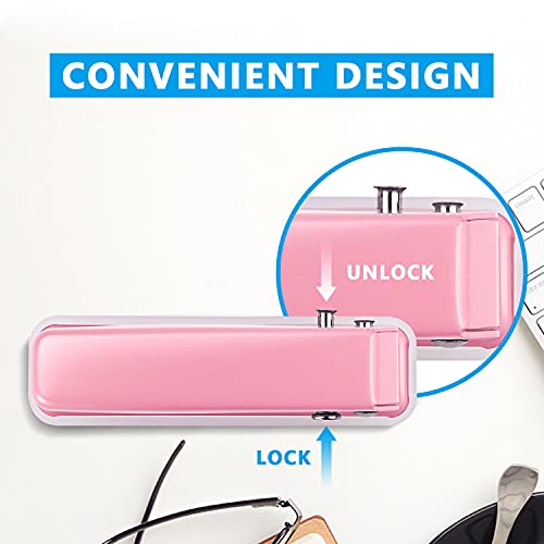 Single Hole Puncher, 1/4" Hole, 20 Sheet Capacity, Pink, 1 Pack - color: Pink