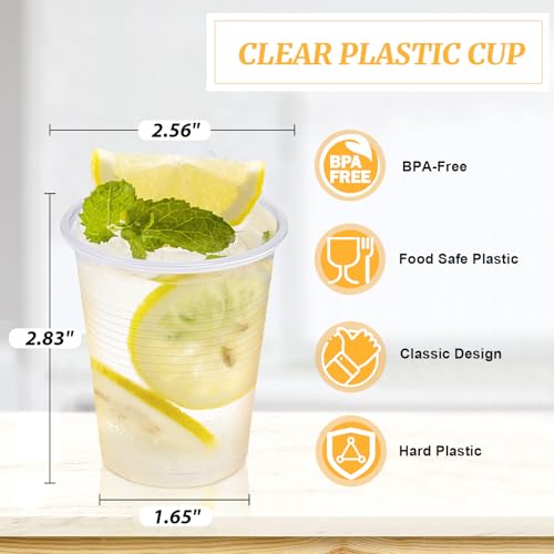 Clawsoff 5 oz 1500 Pack Plastic Cups Clear Disposable Small Bathroom Cups - size: 5oz-1500