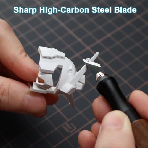 Craft Knife with 20 Extra #11 Blades, Precision Hobby Knife Set,Exacto Knife for Crafting, Polymer Clay, Pottery, Paper, Vinyl, Stencil & Model Making (Craft Knife+20PCS Blades)