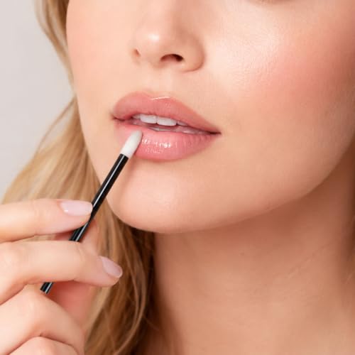 G2PLUS 100PCS Disposable Lip Gloss Applicators, Lipstick Brushes and Wands - color: Black