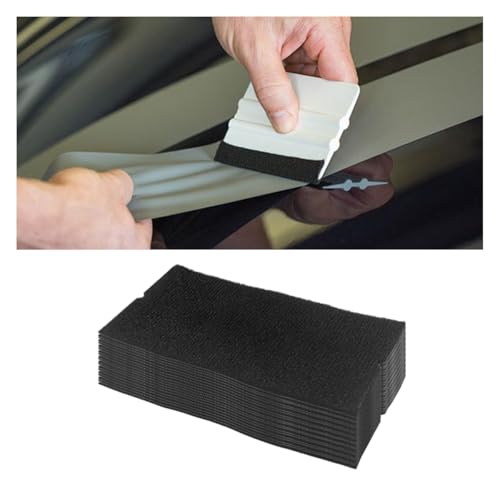 Vinyl Squeegee Felt Fabric, Self-Adhesive Pre-Cut Scraper Wrap Tool, Non-Scratch 4 Inch Squeegee Felt Edge Replacement for Car Vinyl Film, Window Tinting Decal Application Tool (20PCS) - size: 20PCS