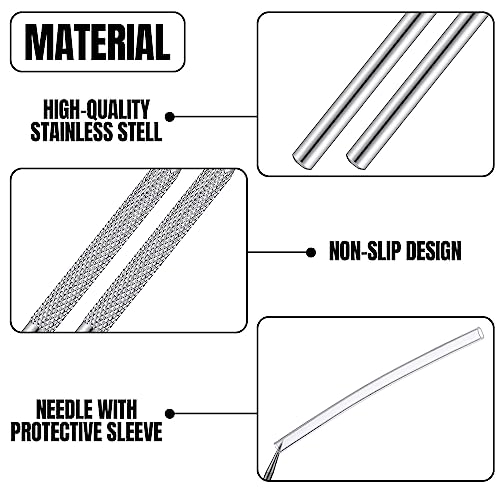 Lasnten 20 Pcs Clay Needle Tool Set, Stainless Steel Pottery Tools