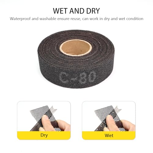 SCOTTCHEN Sanding Rolls/Plumbing Sanding Cloth 1-1/2" x 11yd (33 ft) / Plumber's Double Side Open Mesh/Silicon Carbide Grit #80-1Roll - size: Roll: 1-1/2"x 33 ft, style: #80