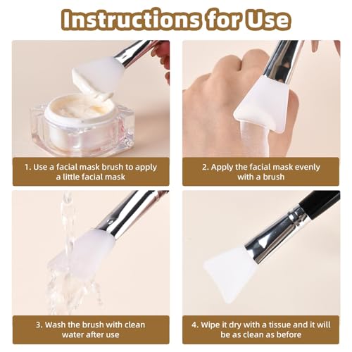 LORMAY Soft Silicone Face Mask Brush, 2 Pcs - size: 2 Count (Pack of 1)