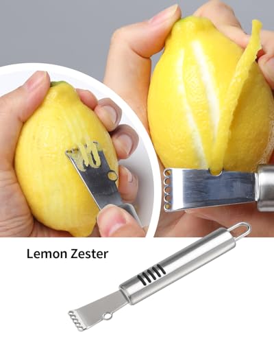 BURLIHOME 12Pcs Fruit&Veggie Carving Knife Set,Garnish Tool,Stainless Steel