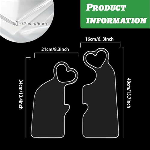 2Pcs Router Templates Acrylic Clear Valet Tray Router Template Woodworking Kitchen Inlay Templates Charcuterie Board Handicraft Decorative 6.3x15.7 inch - style: Cutting board