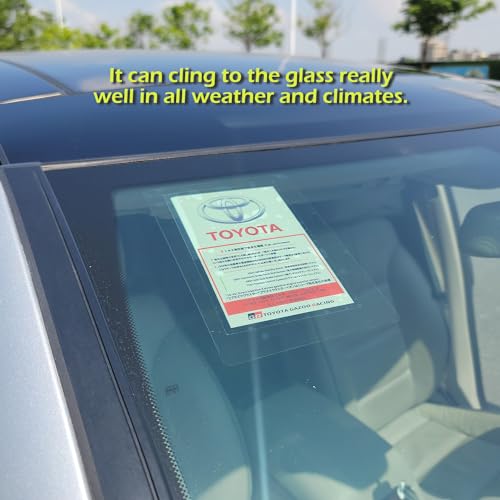 Windshield Sticker Applicator Electrostatic Film for Easy Application, Removal and Re-Application from Car to Car-12 Pack 5"x7",8 Pack2.4" x 3.1" Sheets - size: 2 Pack (20 sheets total)