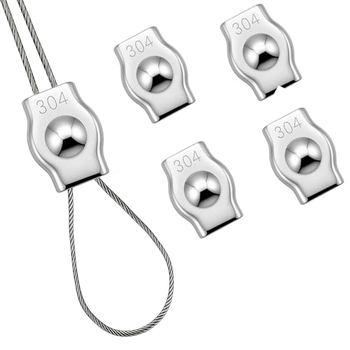 4PCS M8 Wire Rope Clamp,Single clamp - size: M8-1-4Pack