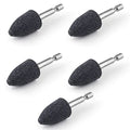 5PCS Abrasive Drill Bits Stone Grinding Bits, 1/4" Hex Shank Small Grinding Wheel Bits Rotary Tool Drill Bit Grinding Attachment, Grinding Point for Polishing, Deburring, Carving, Engraving - style: Cone Shaped
